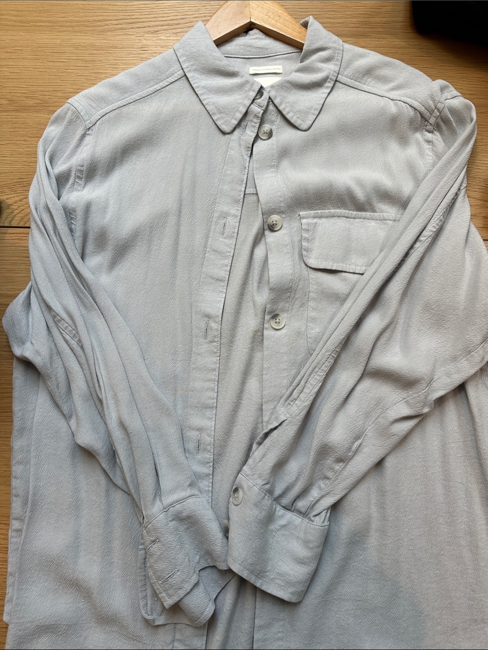 H&M Pale Lightweight Button-Front Shirt Jacket